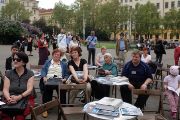 Praha - čtení jmen obětí holocaustu. Foto: Matěj Stránský, Respekt